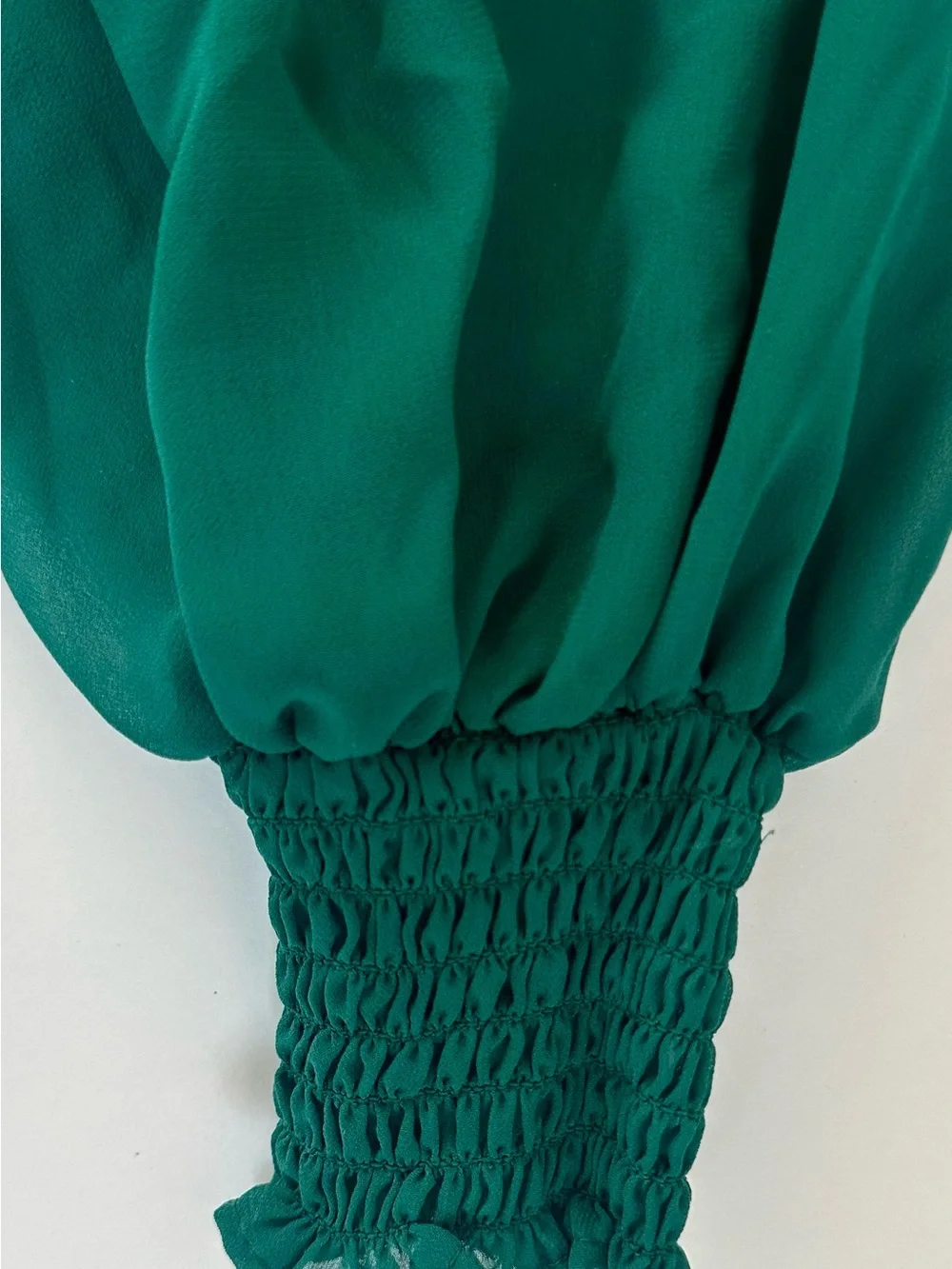 Abercrombie & Fitch Sweetheart Corset Top Sheer Puff Sleeves S Green Cottagecore